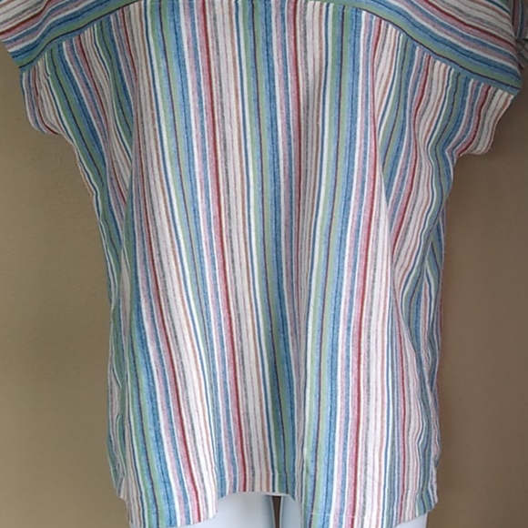 Vintage Basic Striped Shirt Single Stitch M - Picture 3 of 7